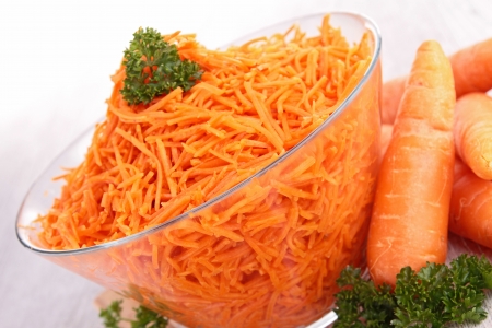 grated carrotの写真素材