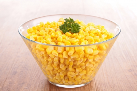 bowl of cornの写真素材