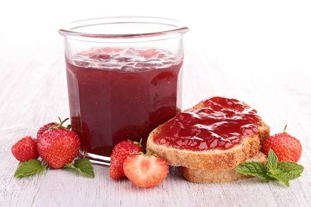 bread and jamの写真素材