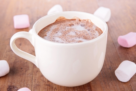 hot chocolate with marshmallowsの写真素材