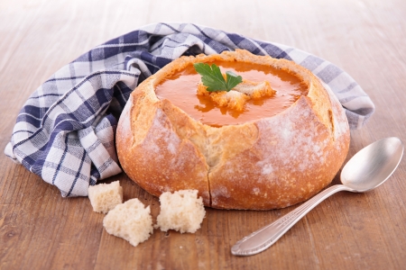 bread with cream cheeseの写真素材