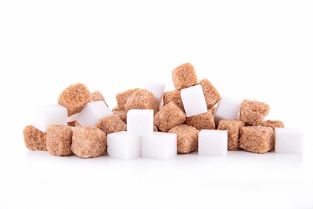 brown and white sugar isolatedの写真素材