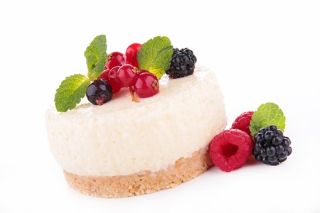 cheesecake and berriesの写真素材