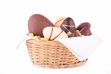 chocolate easter eggの写真素材