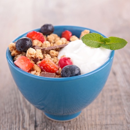 granola and berryの写真素材