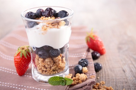 muesli with blueberryの写真素材