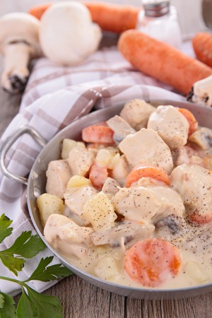 meat ,vegetable and creamの写真素材