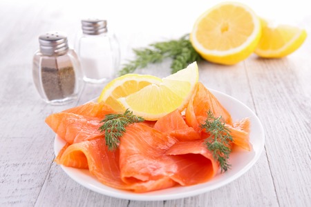 smoked salmonの写真素材