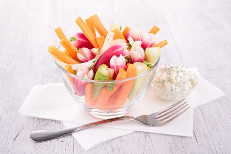 vegetable and dipの写真素材