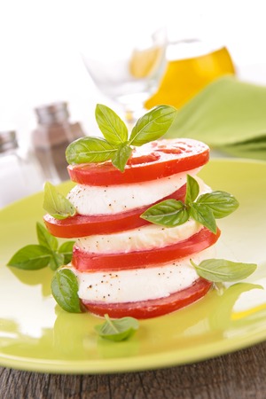tomato and mozzarellaの写真素材