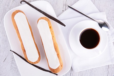 coffee and vanilla french cake