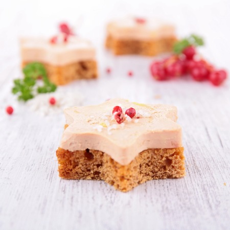 canape with foie grasの写真素材