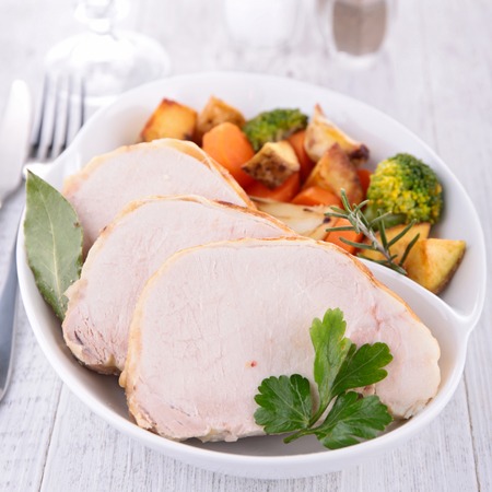 roast meat slicedの写真素材