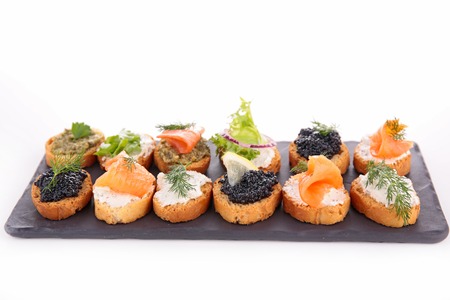 bruschettas, canapeの写真素材