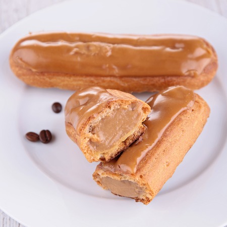 coffee french eclair, pastry