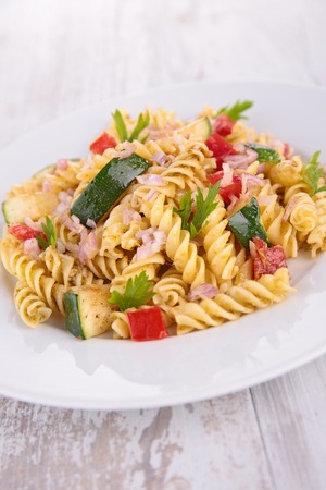 pasta cooked with vegetablesの写真素材