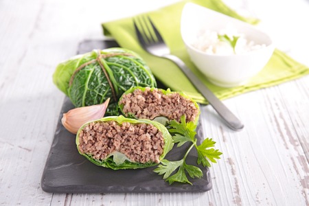 cabbage rolls with beefの写真素材