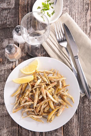 fried fishの写真素材