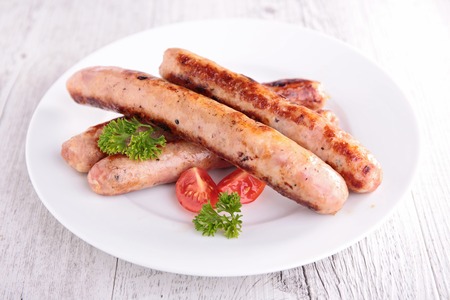 grilled sausageの写真素材