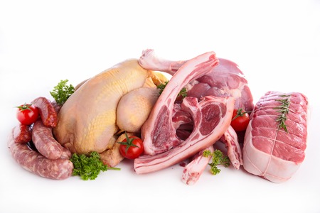 assorted raw meatsの写真素材