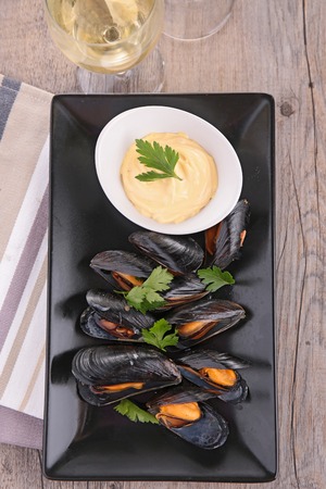 fresh musselの写真素材