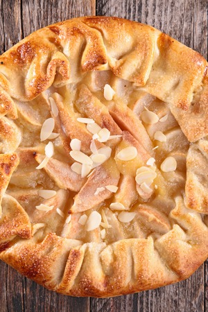 rustic pear tartの写真素材