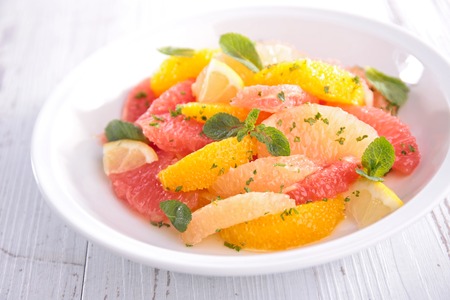 fruit citrus saladの写真素材