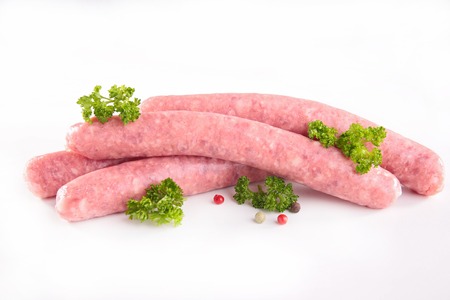 raw sausageの写真素材