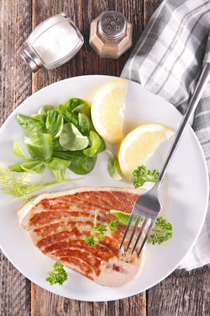 grilled fish tunaの写真素材