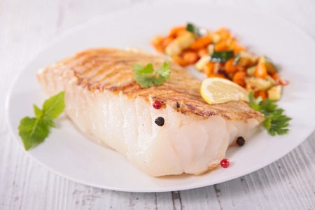 fish and vegetablesの写真素材
