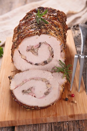christmas baked meatの写真素材