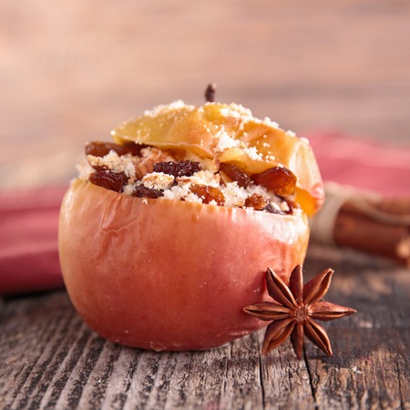 baked appleの写真素材