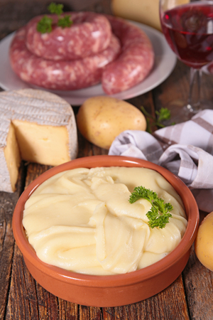 aligot,cheese and potato fondueの写真素材