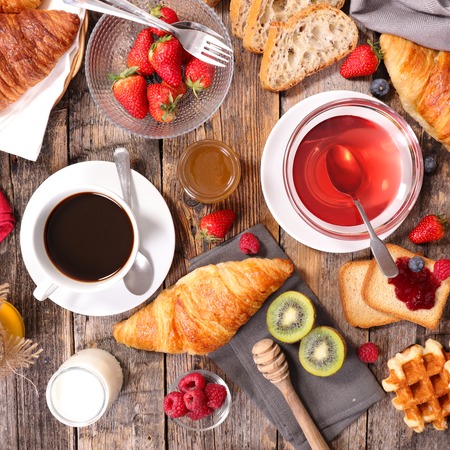 continental breakfastの写真素材