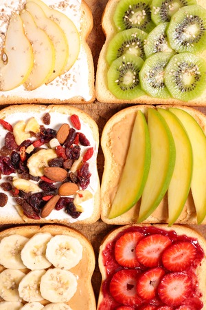 assorted breakfast toastの写真素材