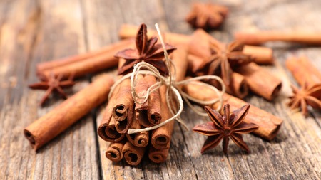 cinammon and star aniseの写真素材