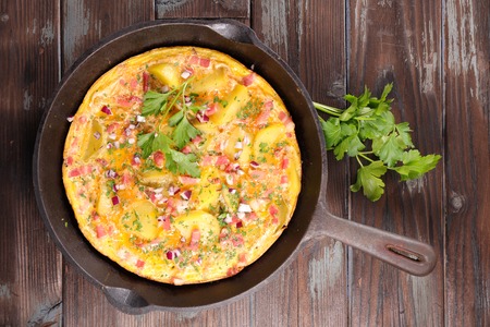 fried omeletの写真素材