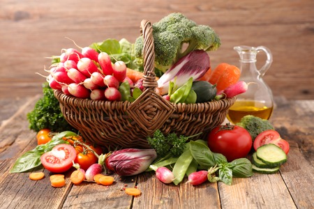 assorted raw vegetableの写真素材