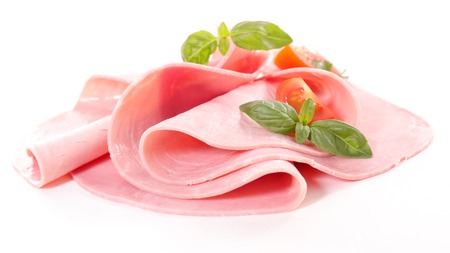 fresh ham slicesの写真素材