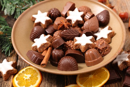 christmas chocolatesの写真素材