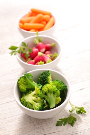 broccoli,carrot and radishの写真素材