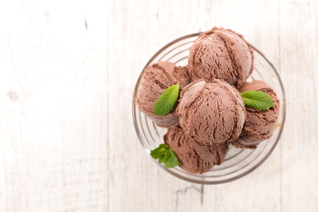 chocolate ice creamの写真素材