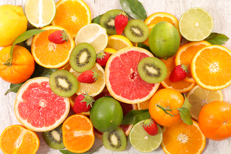 assorted fresh fruitの写真素材