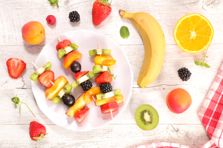 fruit skewerの写真素材