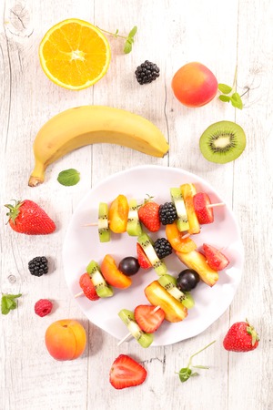 fruit skewerの写真素材