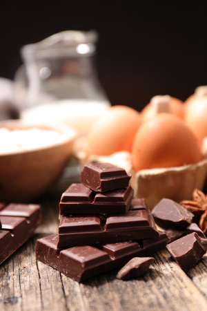 ingredient for chocolate cakeの写真素材