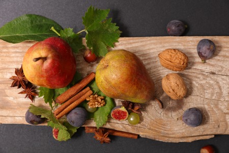 fruit autumn backgroundの写真素材