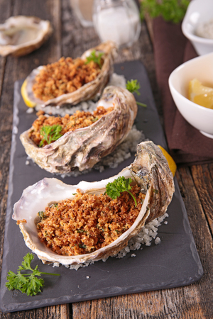 baked oysterの写真素材