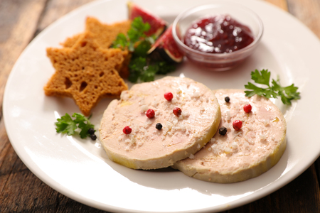 foie gras and canape toastの写真素材