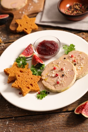 foie gras and gingerbread cakeの写真素材